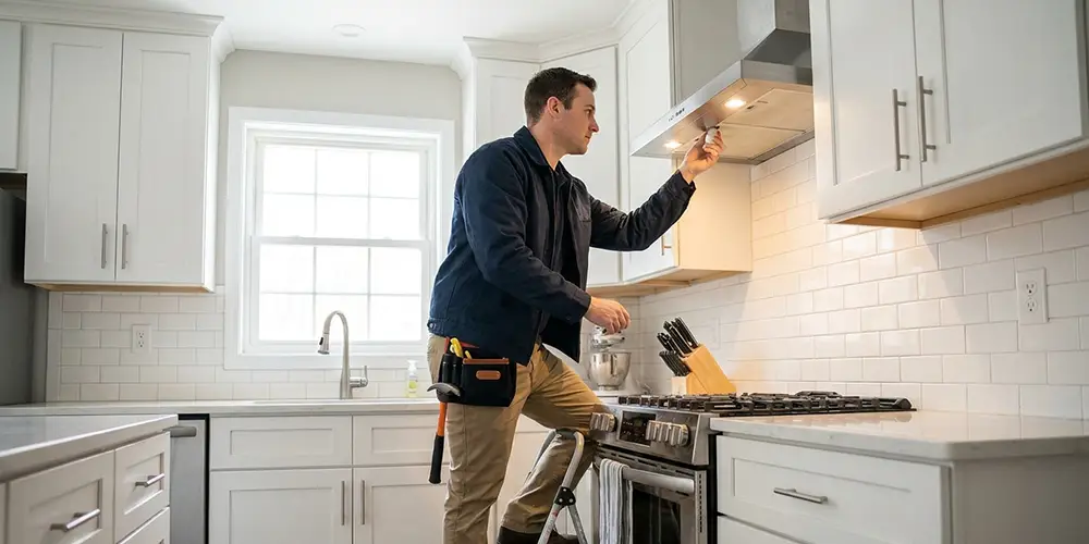 Range Hood Light Bulb Replacement in Brighton, MA