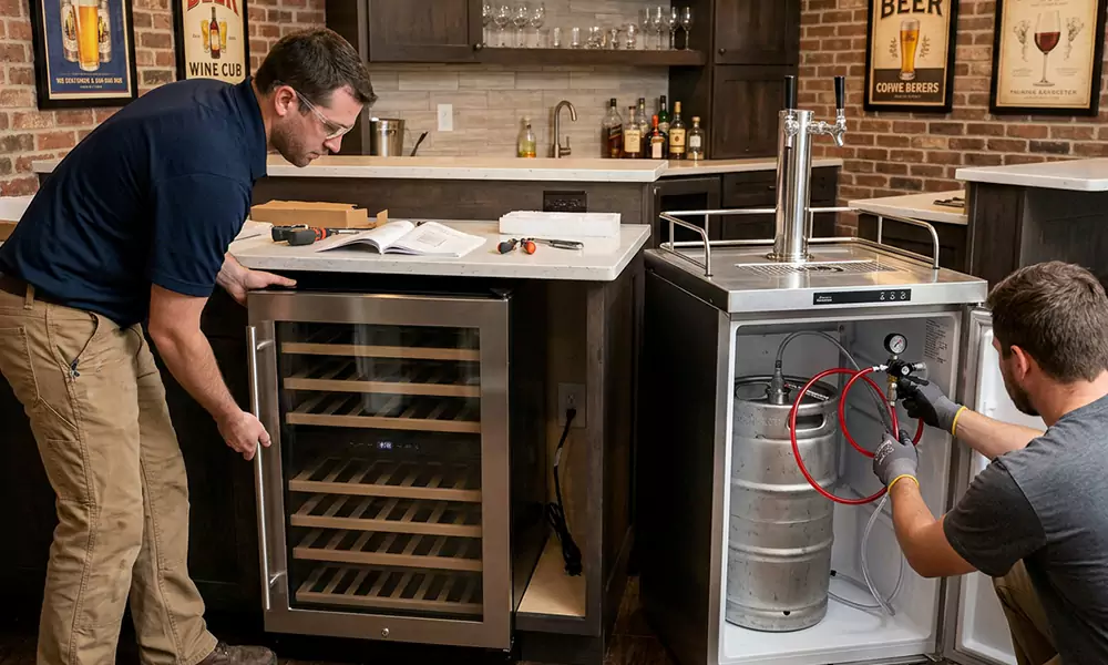 Wine Cooler and Kegerator Installation in Brighton, MA